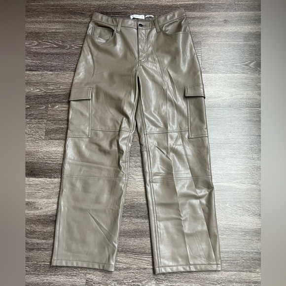 Abercrombie & fitch the 90s relaxed jean high rise vegan leather - Picture 3 of 8